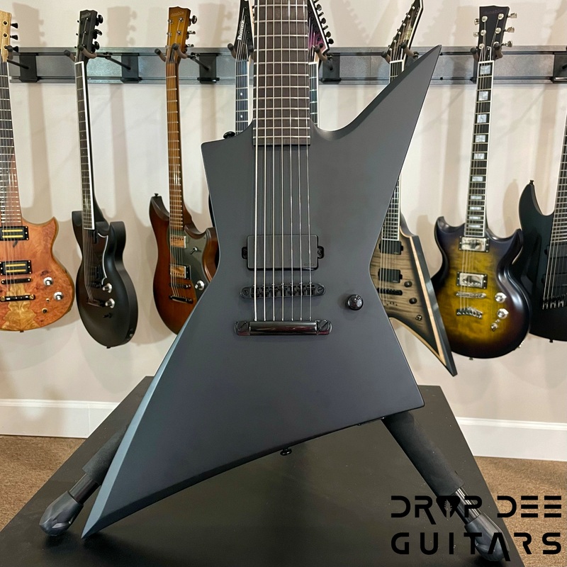 esp-ltd-ex-7-baritone-black-metal-electric-guitar-satin-black ESP LTD EX-7 Baritone Black Metal Electric Guitar Satin Black