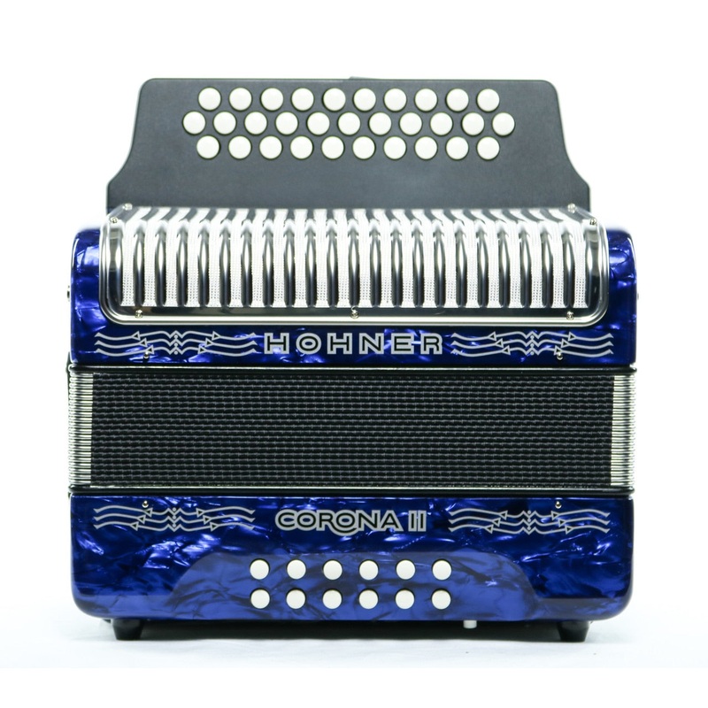 hohner-corona-ii-3500-gcf-button-accordion-dark-blue Hohner Corona II 3500 GCF Button Accordion - Dark Blue