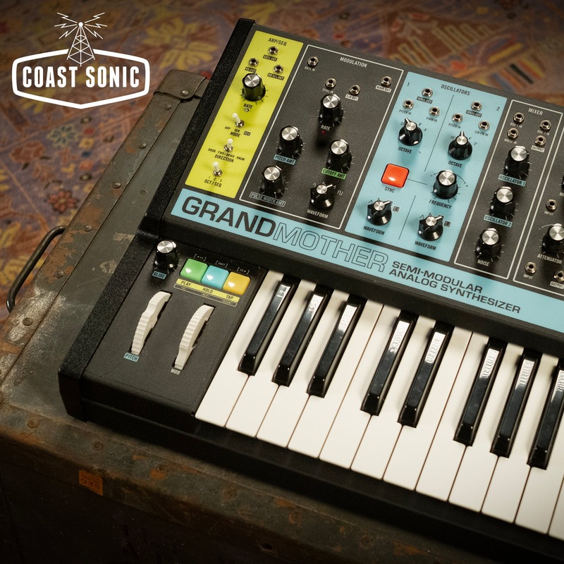 moog-grandmother-32-key-semi-modular-analog-synthesizer-w-power-manual-box Moog Grandmother 32-Key Semi-Modular Analog Synthesizer w/power, manual & box