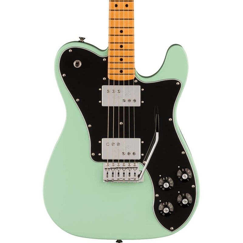 pre-owned-fender-vintera-ii-70s-telecaster-deluxe-with-tremolo-maple-fingerboard-surf-green-used Pre-Owned Fender Vintera II '70s Telecaster Deluxe with Tremolo, Maple Fingerboard - Surf Green | Used