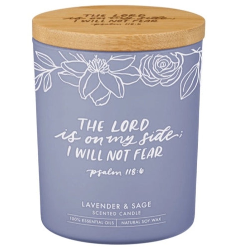 scented-candle-with-bamboo-lid-the-lord-is-on-my-side-i-will-not-fear-lavender-and-sage Scented Candle with Bamboo Lid -The Lord Is on My Side, I Will Not Fear Lavender and Sage