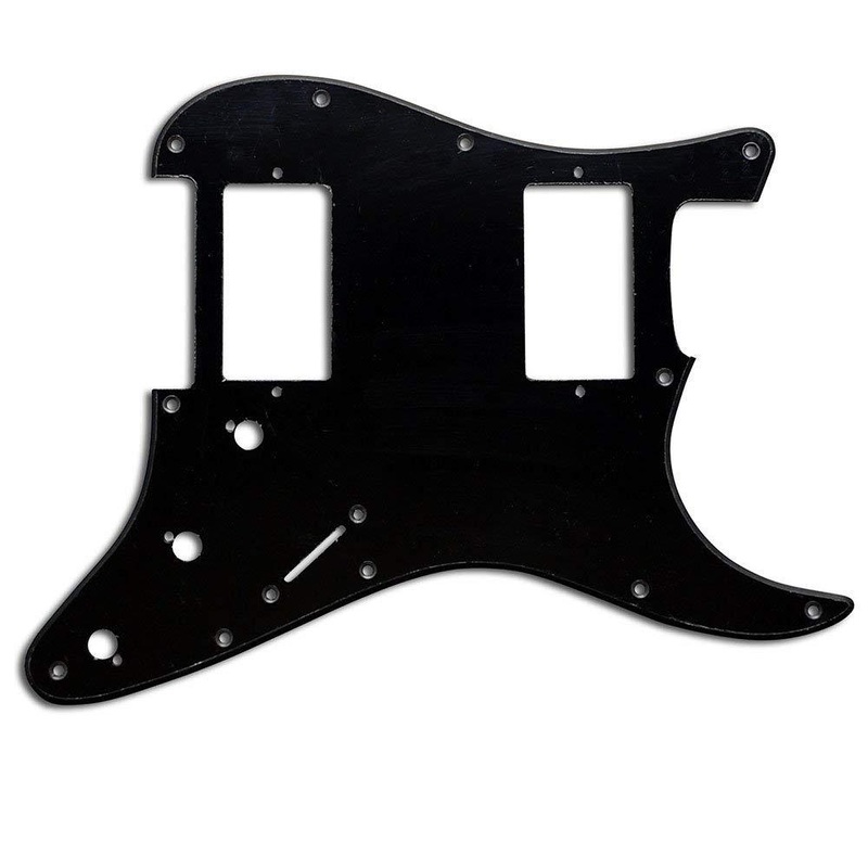 vanson-1-ply-gloss-black-premium-quality-hh-scratchplate-pickguard-direct-fit-for-usa-mex-fender-stratocaster VANSON 1-Ply Gloss Black Premium Quality HH Scratchplate Pickguard DIRECT FIT for USA, MEX Fender Stratocaster