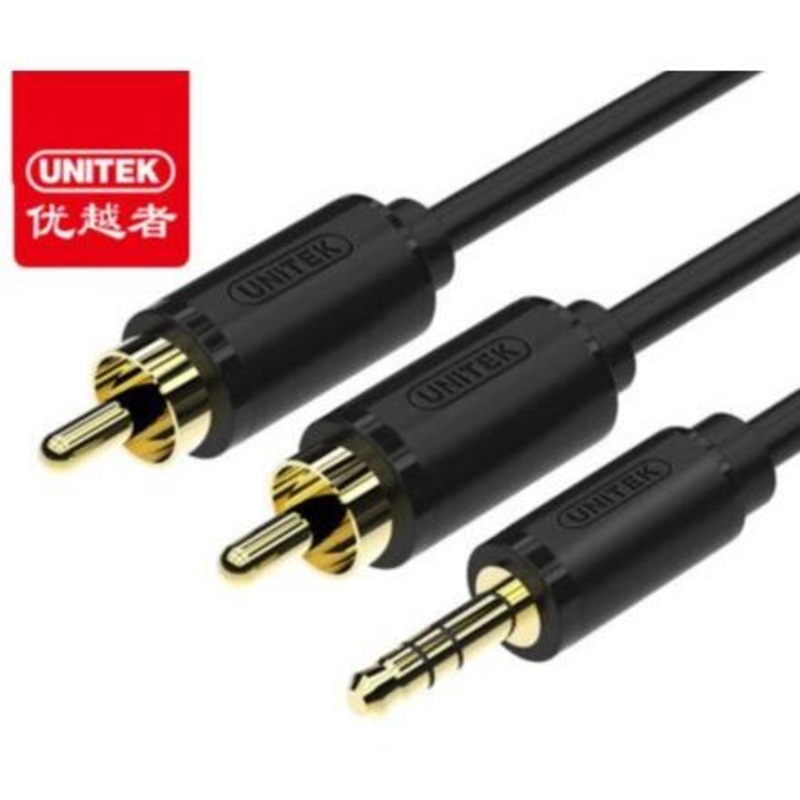 unitek-3-5mm-to-2x-rca-cable-y-c943bk-10m Unitek 3.5mm to 2x RCA Cable (Y-C943BK) 10m