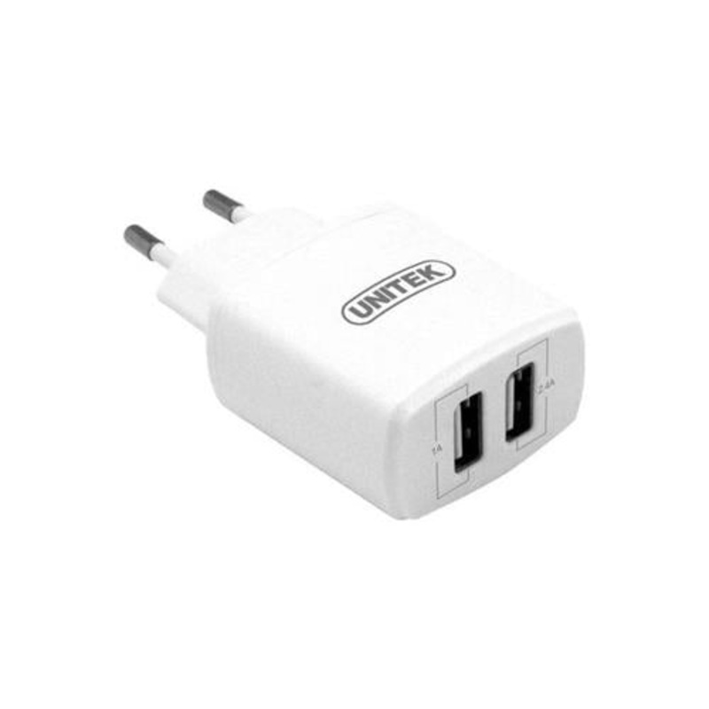 unitek-usb-smart-wall-charger-2-port-17w-y-p547a Unitek -USB Smart Wall Charger 2-Port 17W (Y-P547A)
