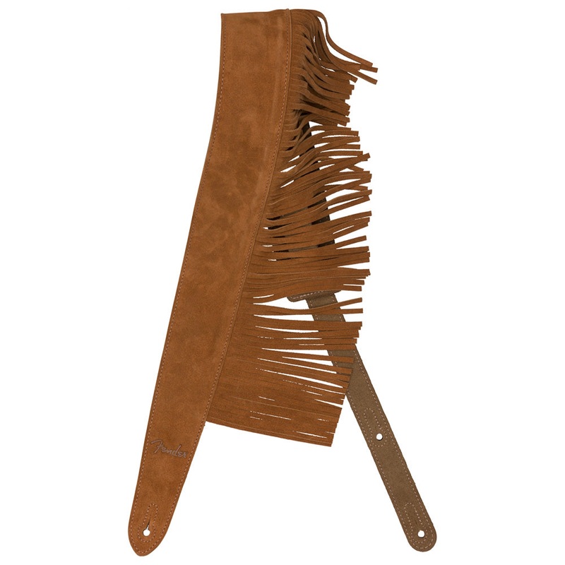 fender-suede-2-5-in-fringe-strap-honey-brown Fender Suede 2.5 in. Fringe Strap - Honey Brown