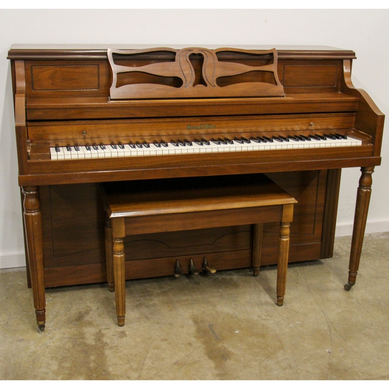 henry-f-miller-walnut-furniture-style-console Henry F Miller Walnut Furniture Style Console