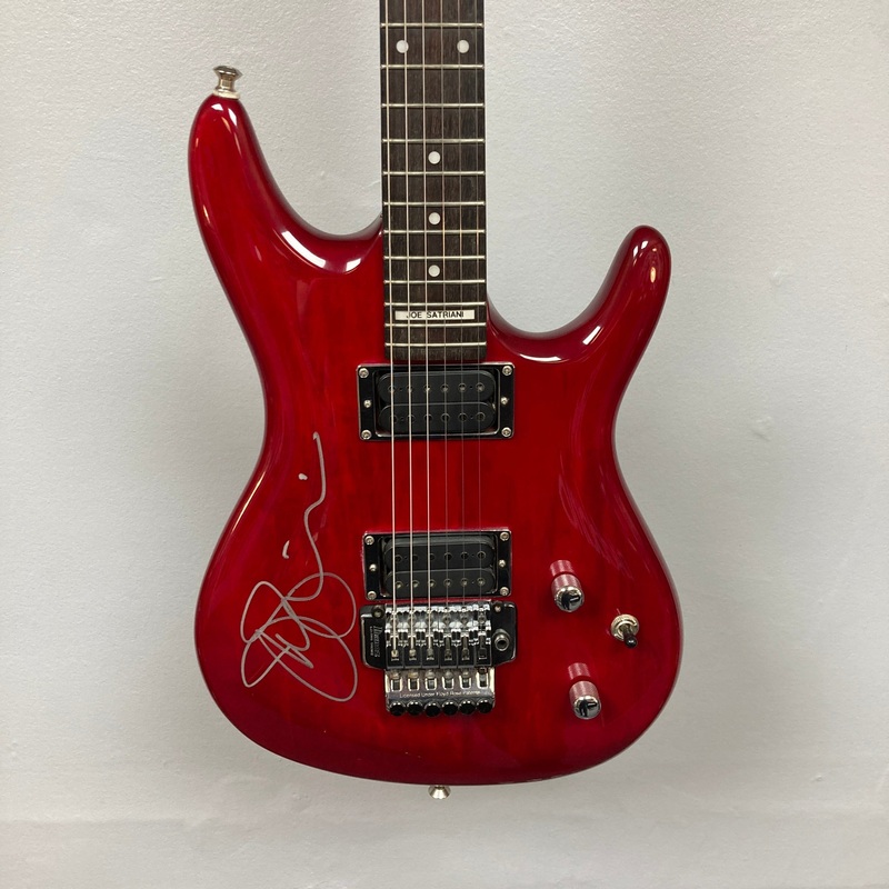 ibanez-js100-trans-red-signed-by-joe-satriani-w-case Ibanez JS100 Trans Red Signed by Joe Satriani w/case
