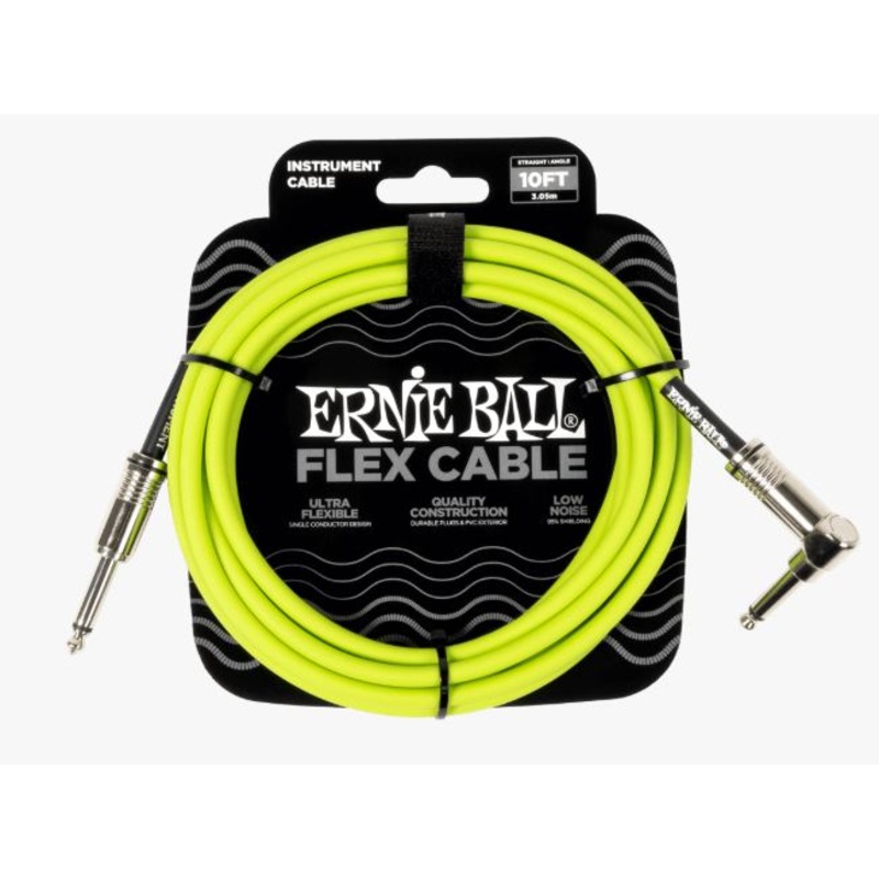 ernie-ball-flex-cable-straight-angle-10ft-green Ernie Ball Flex Cable Straight/Angle 10ft Green