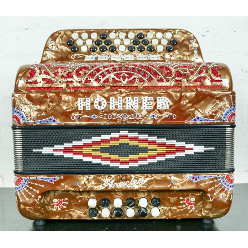 hohner-anacleto-rey-del-norte-tt-accordion-fbbeb-gcf-brown Hohner Anacleto Rey Del Norte TT Accordion FBbEb/GCF Brown