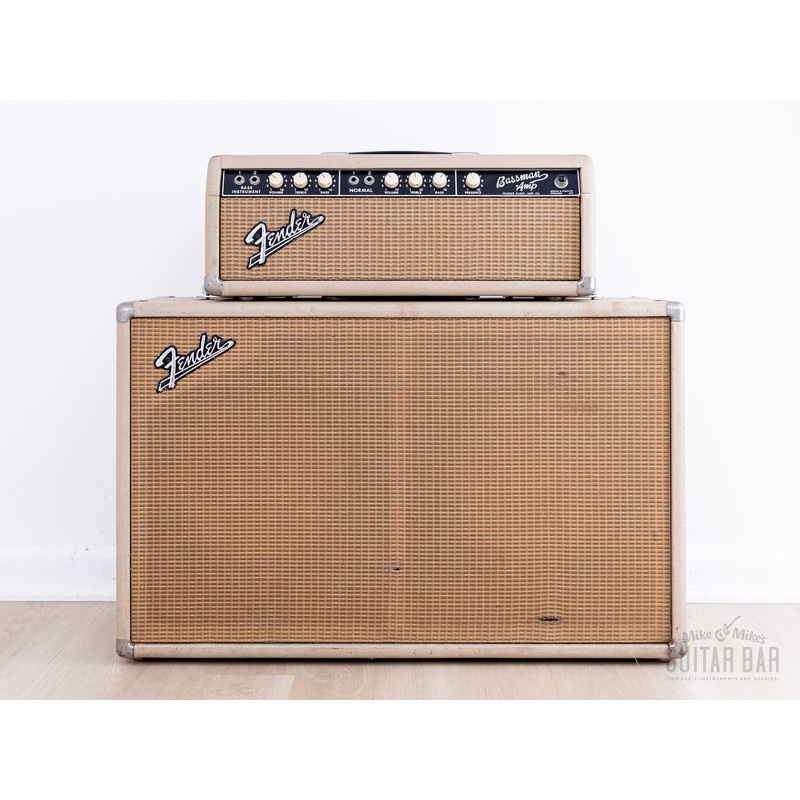 1964-fender-bassman-6g6-b-tuxedo-brown-panel-blonde-vintage-piggyback-tube-amp-100-original-w-oxford-12m6 1964 Fender Bassman 6G6-B Tuxedo Brown Panel Blonde Vintage Piggyback Tube Amp, 100% Original w/ Oxford 12M6