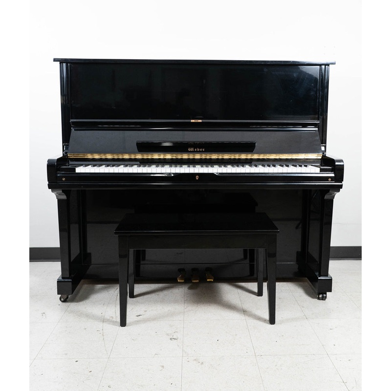 1998-weber-w53-upright-piano-in-polished-ebony-serial-no-2382717-used 1998 Weber W53 Upright Piano in Polished Ebony | Serial No. 2382717 | Used