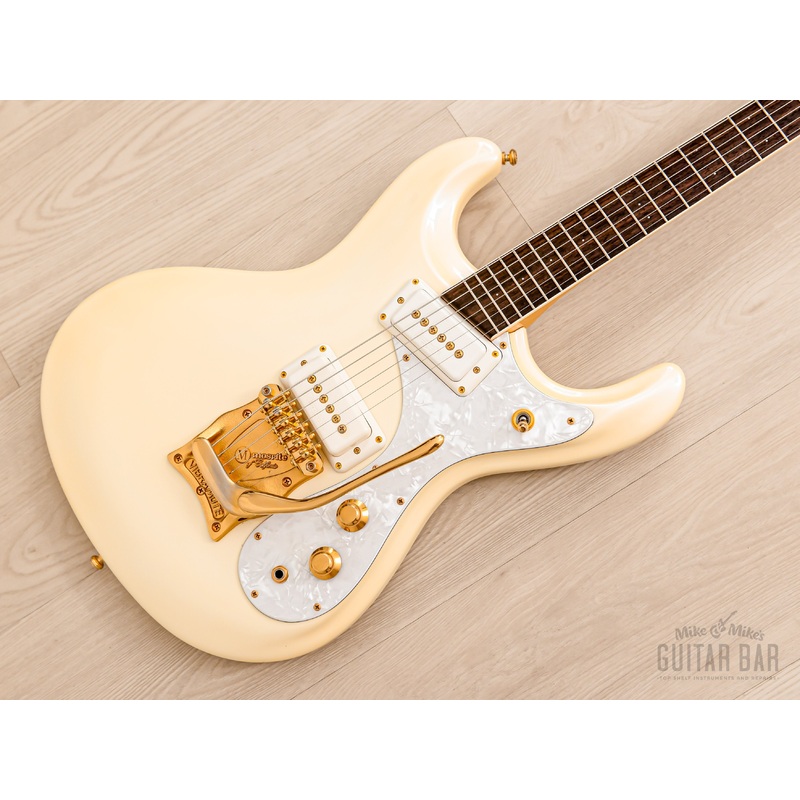 2000s-mosrite-ventures-model-super-custom-65-pearl-white-w-gold-hardware-vibramute-case-japan-kurokumo 2000s Mosrite Ventures Model Super Custom '65 Pearl White w/ Gold Hardware, Vibramute & Case, Japan Kurokumo