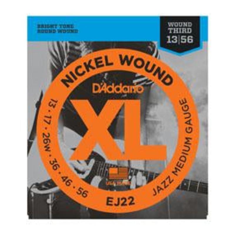 d-addario-ej22-xl-nickel-wound-electric-guitar-strings-jazz-medium-13-56 D'Addario EJ22 XL Nickel Wound Electric Guitar Strings Jazz Medium 13-56