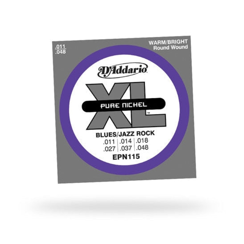 d-addario-epn115-xl-pure-nickel-wound-electric-guitar-strings-blues-jazz-rock-11-48 D'Addario EPN115 XL Pure Nickel Wound Electric Guitar Strings Blues/Jazz Rock 11-48