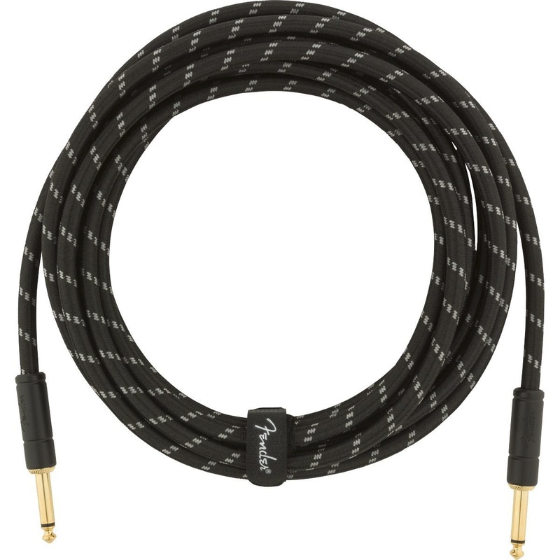 fender-deluxe-series-instrument-cable-1-4-male-1-4-male-15ft-black-tweed Fender Deluxe Series Instrument Cable 1/4" Male-1/4" Male 15ft-Black Tweed