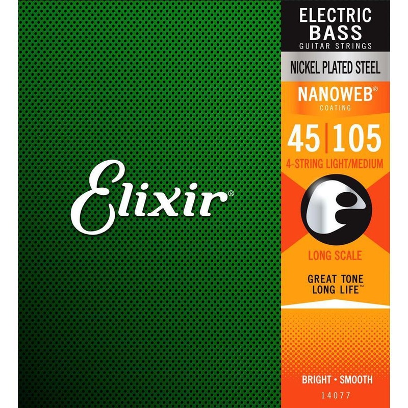 elixir-14077-nanoweb-coated-nickel-plated-steel-bass-guitar-strings-long-scale-medium-45-105 Elixir 14077 Nanoweb Coated Nickel Plated Steel Bass Guitar Strings Long Scale Medium 45-105