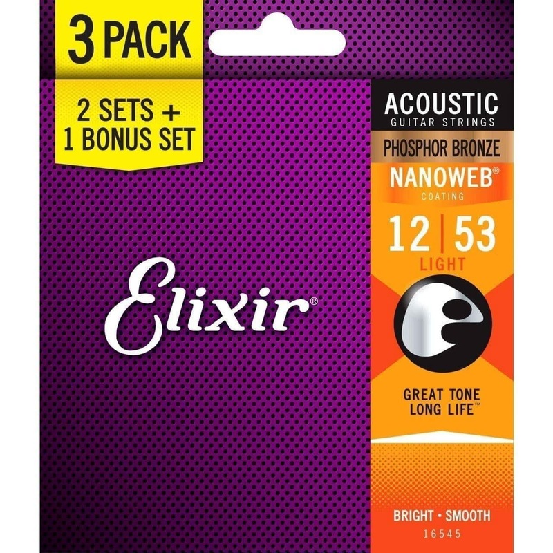 elixir-16545-nanoweb-phosphor-bronze-12-53-3-pack-light Elixir 16545 Nanoweb Phosphor Bronze 12-53 3 Pack Light