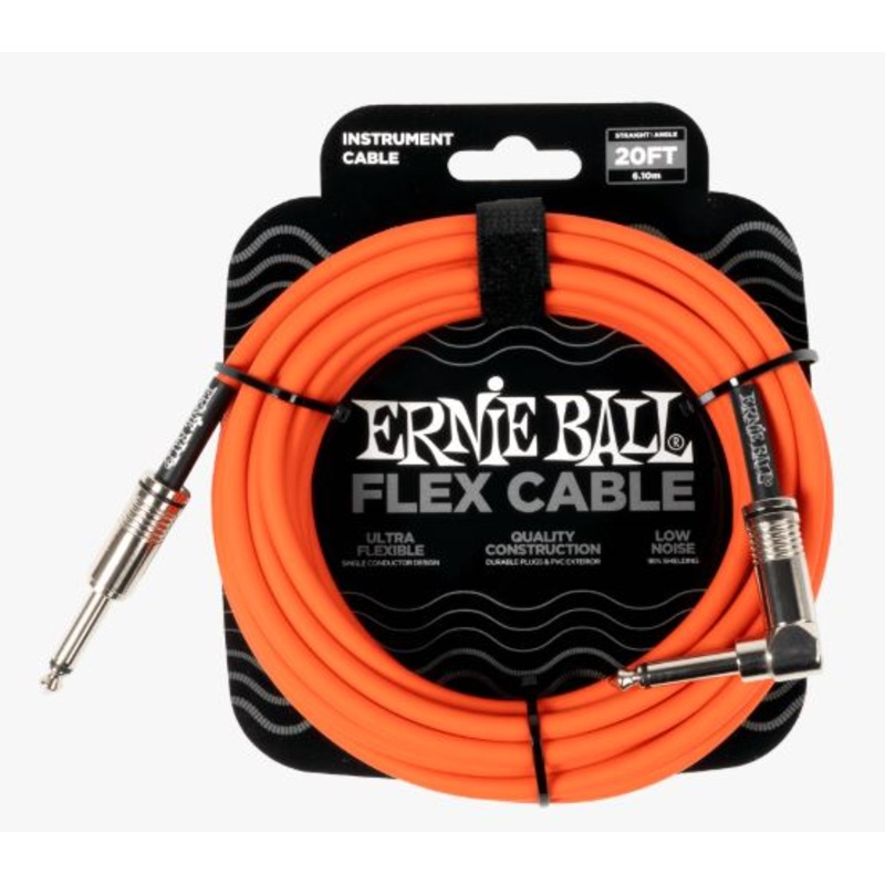 ernie-ball-flex-cable-straight-angle-20ft-orange Ernie Ball Flex Cable Straight/Angle 20ft Orange