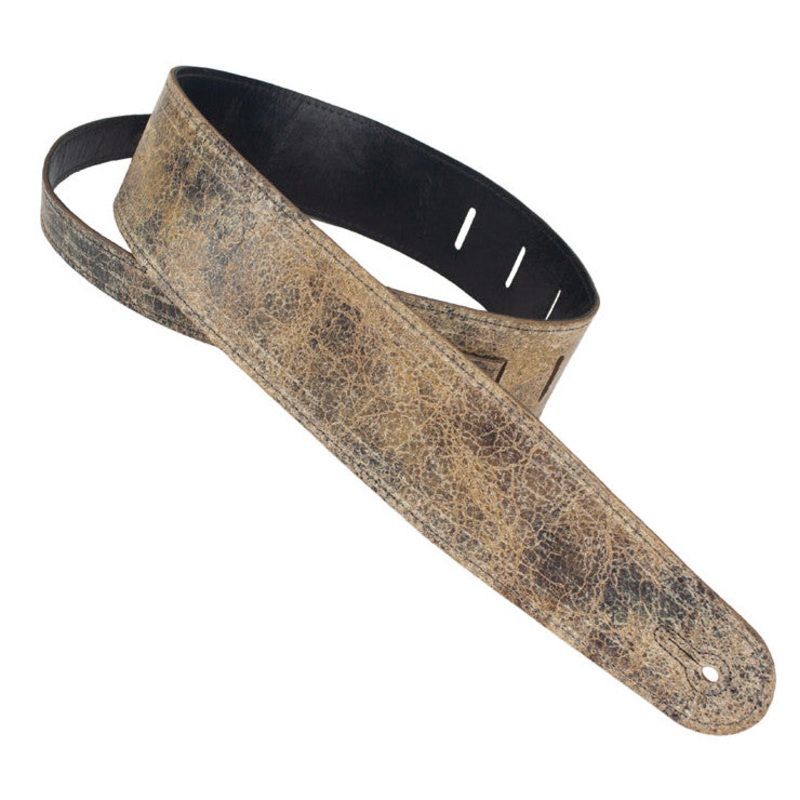 henry-heller-2-5-in-adjustable-distressed-leather-guitar-strap-brown Henry Heller 2.5 in. Adjustable Distressed Leather Guitar Strap - Brown