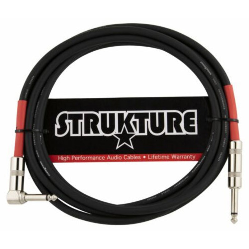 strukture-pro207gr-straight-to-angle-instrument-cable-black-20-ft Strukture PRO207GR Straight to Angle Instrument Cable - Black - 20 ft.
