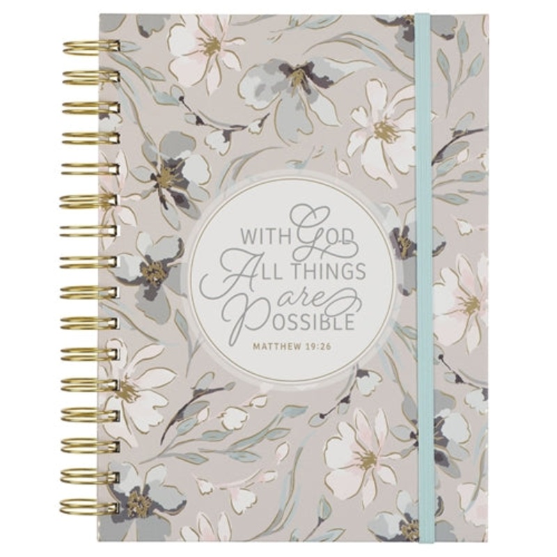 chunky-hardcover-wirebound-journal-with-elastic-closure-with-god-all-things-are-possible Chunky Hardcover Wirebound Journal with Elastic Closure - With God All Things are Possible