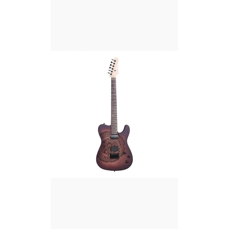 haze-aztec-sun-engraved-electric-guitar Haze Aztec Sun Engraved Electric Guitar