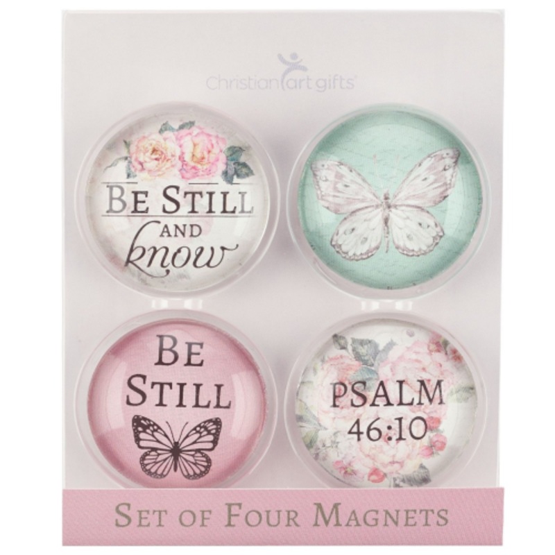 magnet-set-be-still-and-know-butterfly-set-of-4 Magnet Set - Be Still And Know Butterfly (Set of 4)