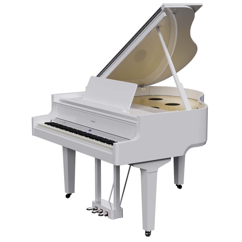roland-gp-9m-digital-grand-piano-w-bench-polished-white Roland GP-9M Digital Grand Piano w/ Bench - Polished White