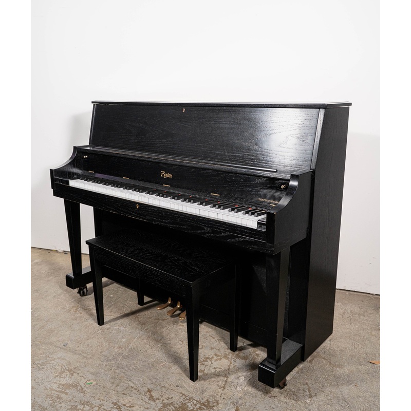 2018-boston-up118s-upright-piano-satin-ebony-46-5-serial-no-b192366-used 2018 Boston UP118S Upright Piano | Satin Ebony | 46.5" | Serial No. B192366 | Used