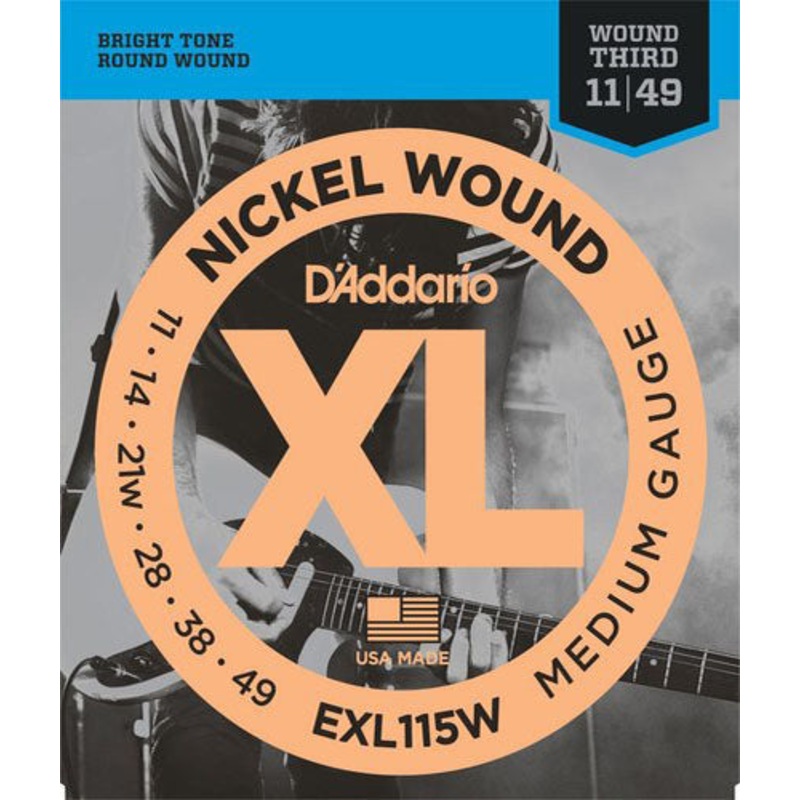 d-addario-exl115w-nickel-wound-medium-blues-jazz-rock-wound-3rd-11-49-electric-strings D'Addario EXL115W Nickel Wound, Medium/Blues-Jazz Rock, Wound 3rd, 11-49 Electric Strings