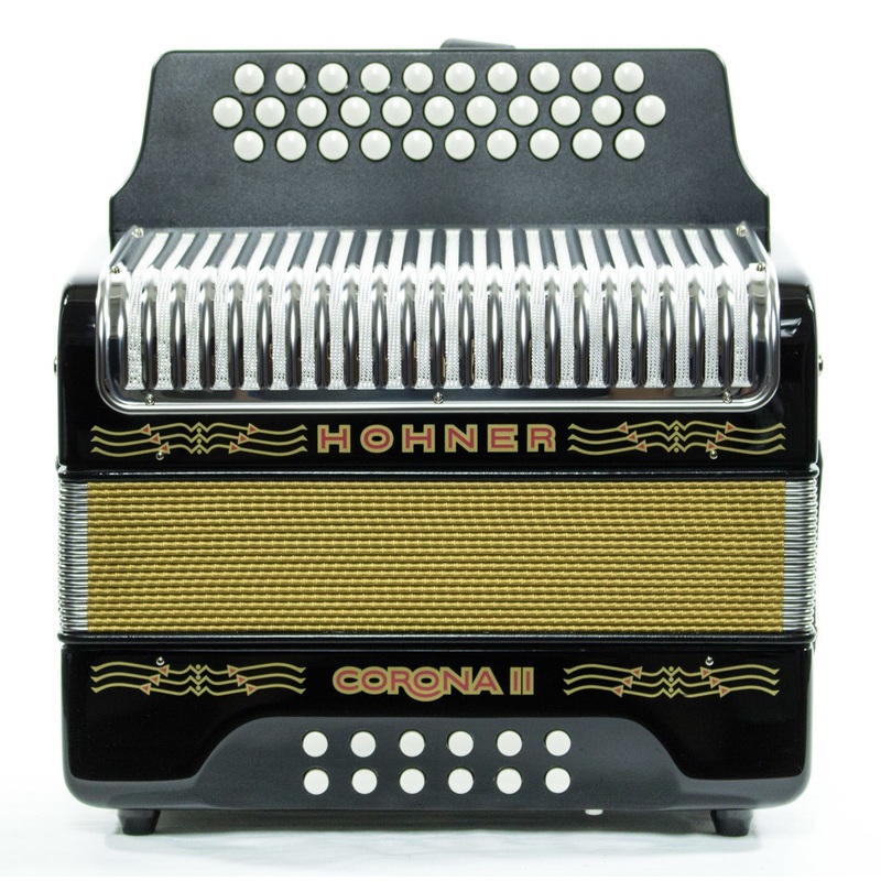 hohner-corona-ii-3500-gcf-button-accordion-black Hohner Corona II 3500 GCF Button Accordion - Black