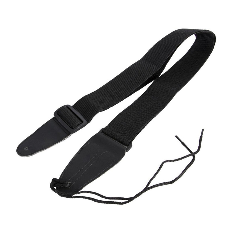 on-stage-gsa10bk-leather-ends-2-in-guitar-strap-black On-Stage GSA10BK Leather Ends 2 in. Guitar Strap - Black