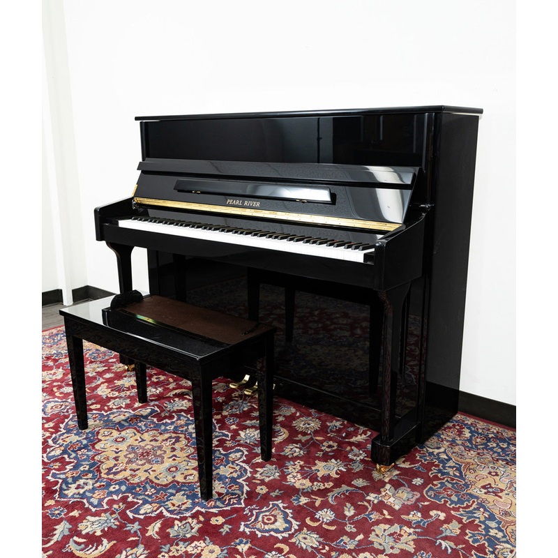 pearl-river-eu118-upright-piano-polished-ebony-sn-2784185-used Pearl River EU118 Upright Piano | Polished Ebony | SN: 2784185 | Used