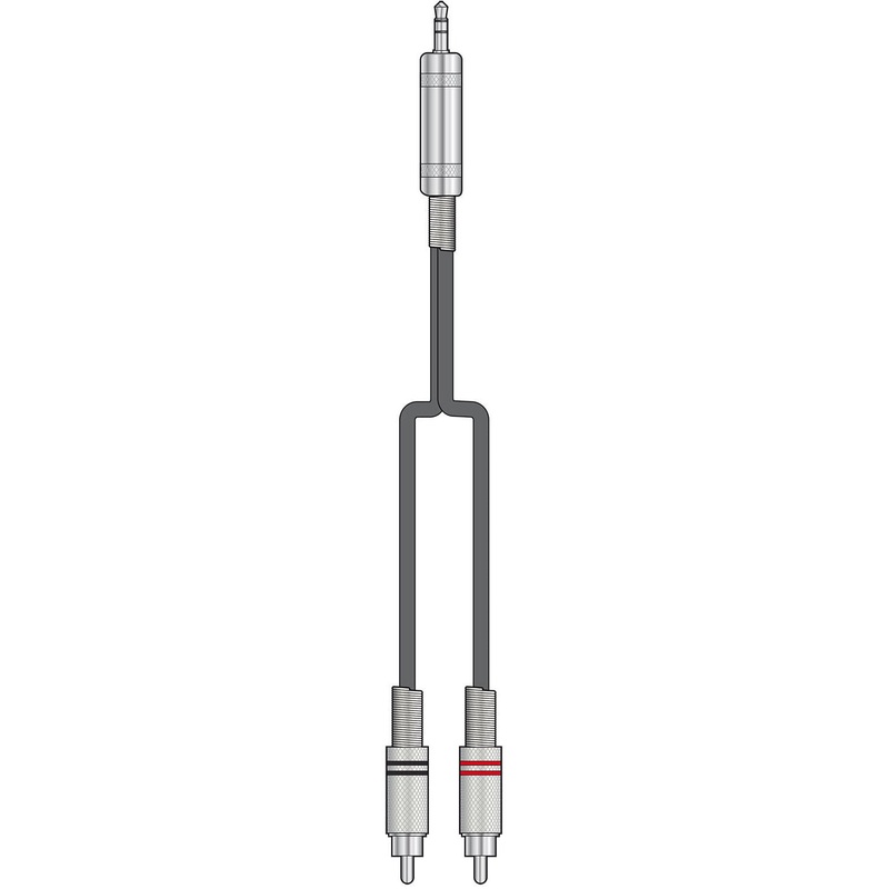 citronic-classic-audio-leads-3-5mm-trs-jack-plug-2-x-rca-plugs Citronic Classic Audio Leads 3.5mm TRS Jack Plug - 2 x RCA Plugs
