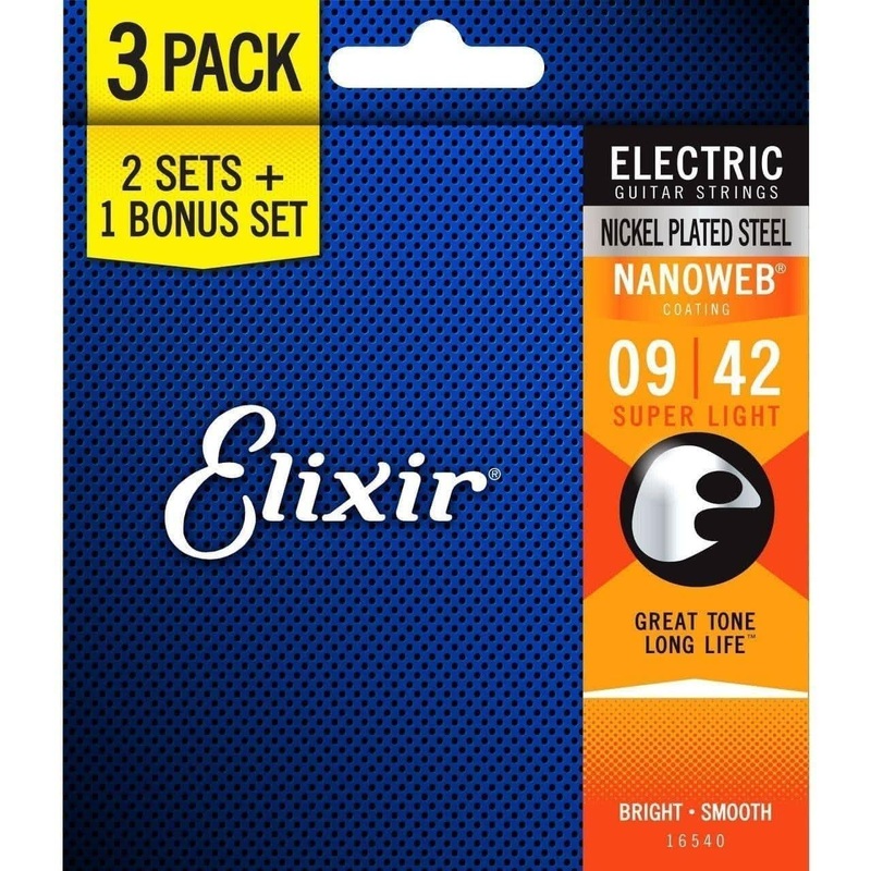 elixir-16540-nanoweb-electric-9-42-3-pack-super-light Elixir 16540 Nanoweb Electric 9-42 3 Pack Super Light