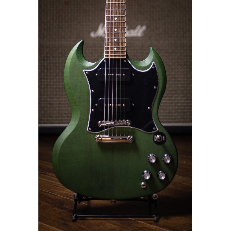 epiphone-sg-classic-worn-p90-electric-guitar-worn-inverness-green Epiphone SG Classic Worn P90 Electric Guitar - Worn Inverness Green