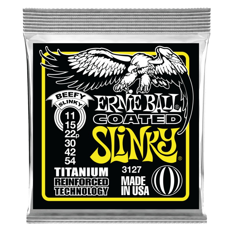 ernie-ball-coated-titanium-electric-guitar-string-set-titanium-beefy-slinky-011-054 Ernie Ball Coated Titanium Electric Guitar String Set, Titanium, Beefy Slinky .011-.054