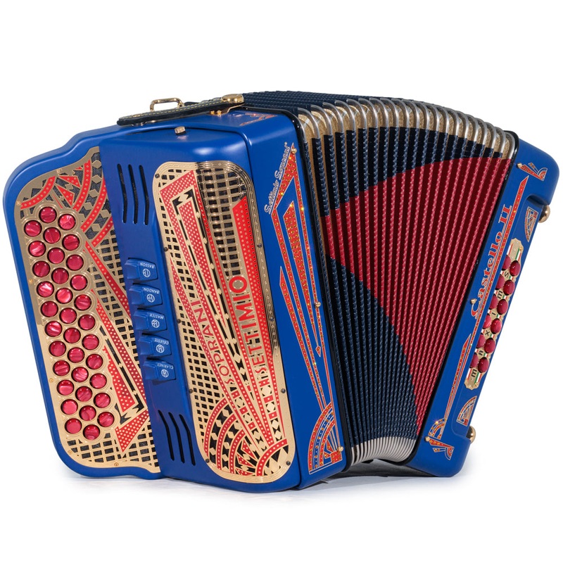 settimio-soprani-castello-ii-ultra-compact-5-switch-accordion-gcf-matte-blue-with-red-and-gold Settimio Soprani Castello II Ultra Compact 5 Switch Accordion GCF Matte Blue with Red and Gold