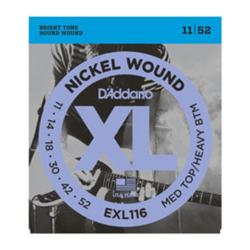 d-addario-exl116-medium-top-heavy-bottom-electric-guitar-string-set-11-52 D'Addario EXL116 Medium Top/Heavy Bottom Electric Guitar String Set, 11-52