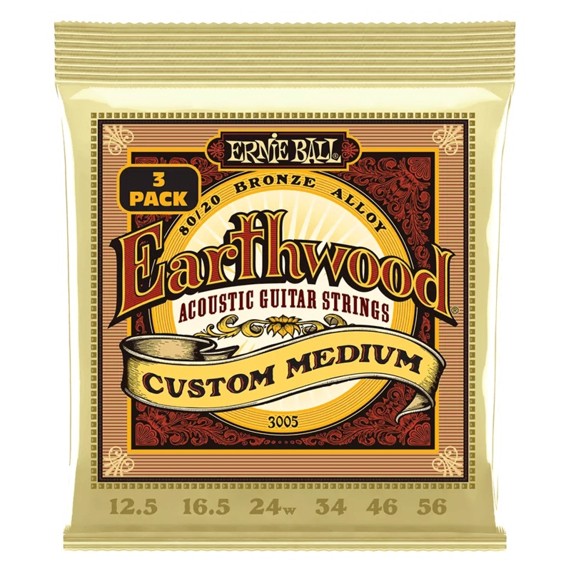 ernie-ball-3005-earthwood-custom-medium-80-20-bronze-acoustic-strings-12-5-56-3-pack Ernie Ball 3005 Earthwood Custom Medium 80/20 Bronze Acoustic Strings, 12.5-56 - 3 Pack