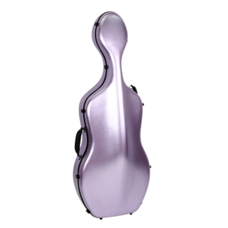 hq-cello-case-4-4-with-wheels-brushed-mauve HQ CELLO CASE 4/4 WITH WHEELS - BRUSHED MAUVE