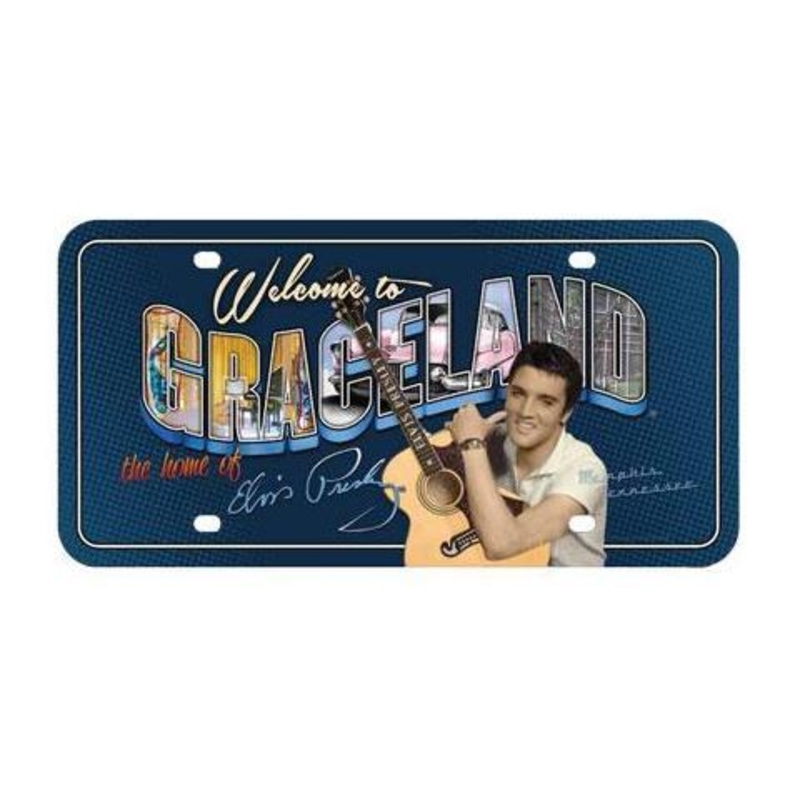 welcome-to-graceland-postcard-inspired-license-plate Welcome To Graceland Postcard Inspired License Plate