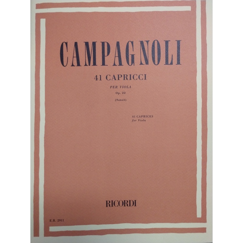 41-caprices-for-viola-op-22-campagnoli 41 Caprices for Viola, Op. 22 - Campagnoli