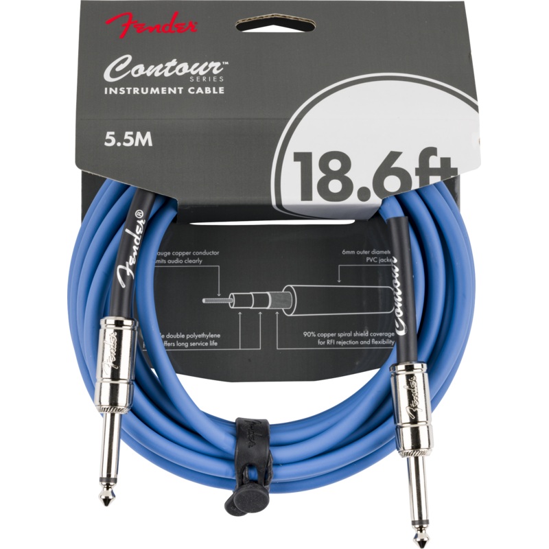 fender-contour-series-instrument-cable-18-6ft-lake-placid-blue Fender Contour Series Instrument Cable, 18.6ft Lake Placid Blue