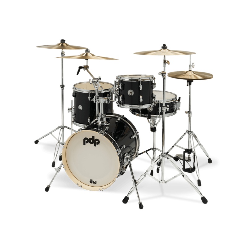 pdp-new-yorker-4pc-compact-drum-kit-shell-pack-black-onyx-sparkle PDP New Yorker 4pc Compact Drum Kit - Shell Pack - Black Onyx Sparkle