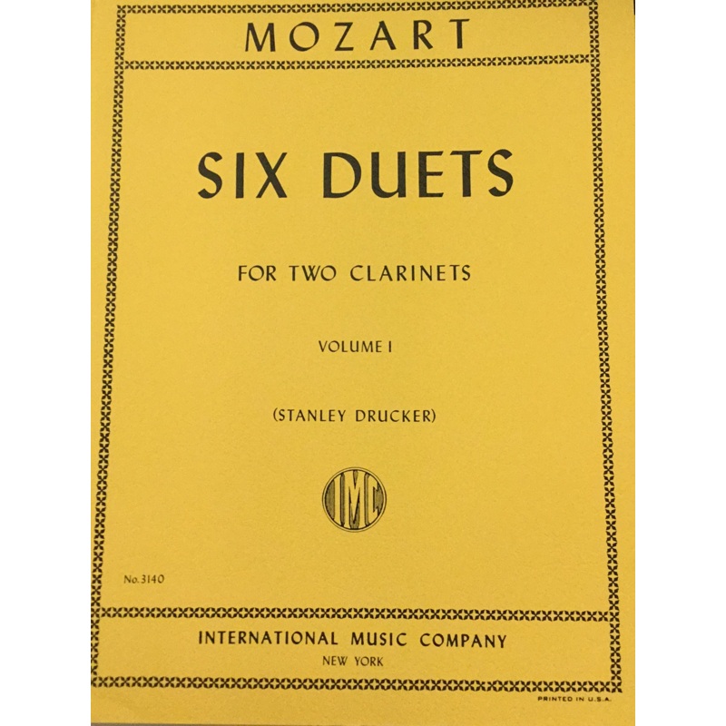 six-duets-for-two-clarinets-volume-i-mozart-drucker Six Duets for Two Clarinets - Volume I - Mozart/Drucker