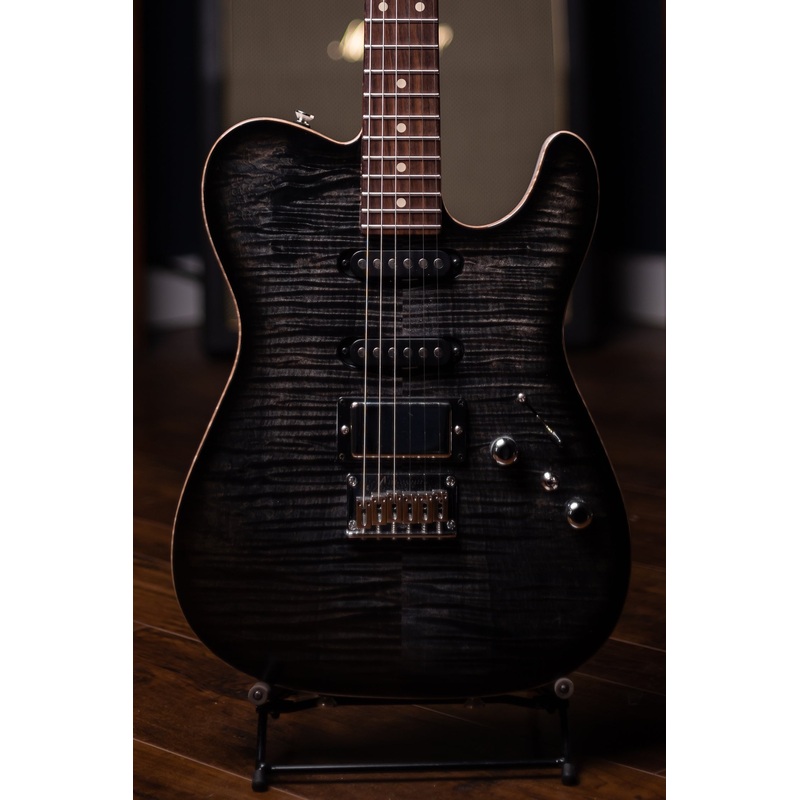 2022-tom-anderson-top-t-electric-guitar-atlantic-storm-to-black-edge-burst-with-binding 2022 Tom Anderson Top T Electric Guitar - Atlantic Storm to Black Edge Burst with Binding