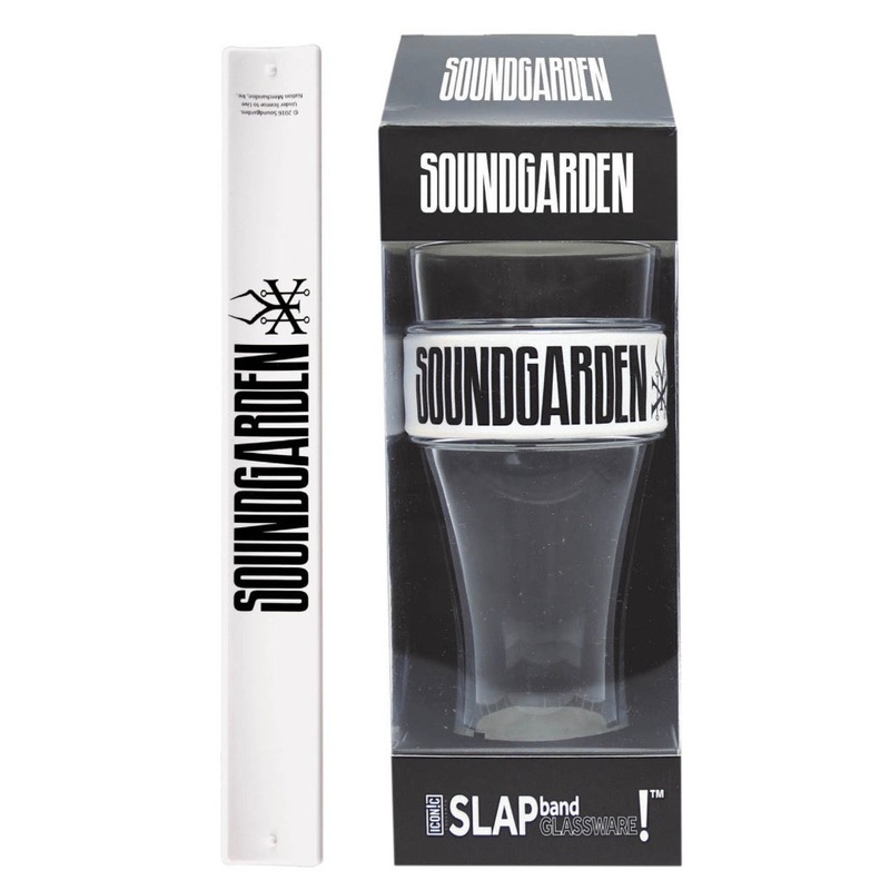 soundgarden-slap-band-single-pint-glassware-white-band-black-letters Soundgarden Slap Band Single Pint Glassware White Band/Black Letters