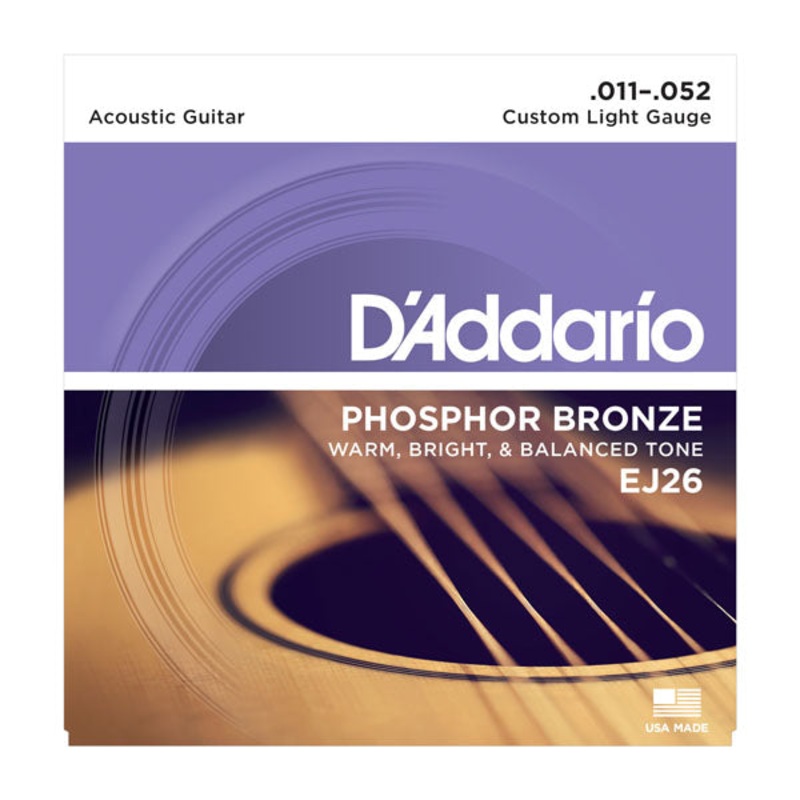 daddario-ej26-acoustic-guitar-strings-custom-light-gauge DAddario EJ26 Acoustic Guitar Strings, Custom Light Gauge