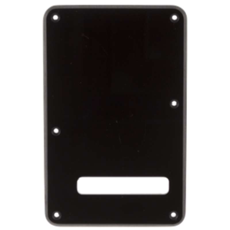fender-backplate-stratocaster-black-1-ply Fender Backplate, Stratocaster, Black, 1-Ply